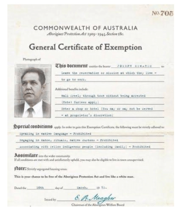 An image of a General Certificate of Exemption from 1951
