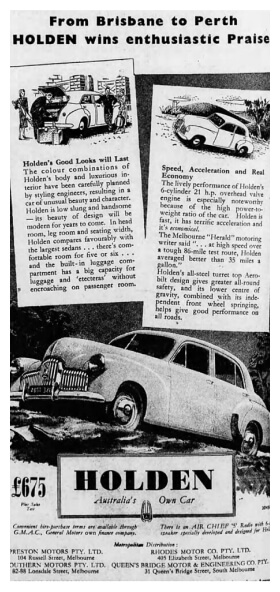 First Holden sold